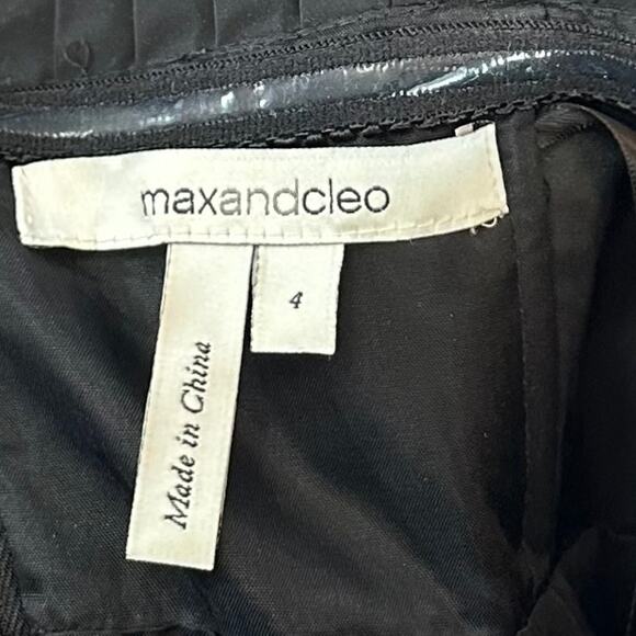 2/$30 Max And Cleo Taffeta Strapless Mini Dress Black Size 4 - Picture 7 of 8
